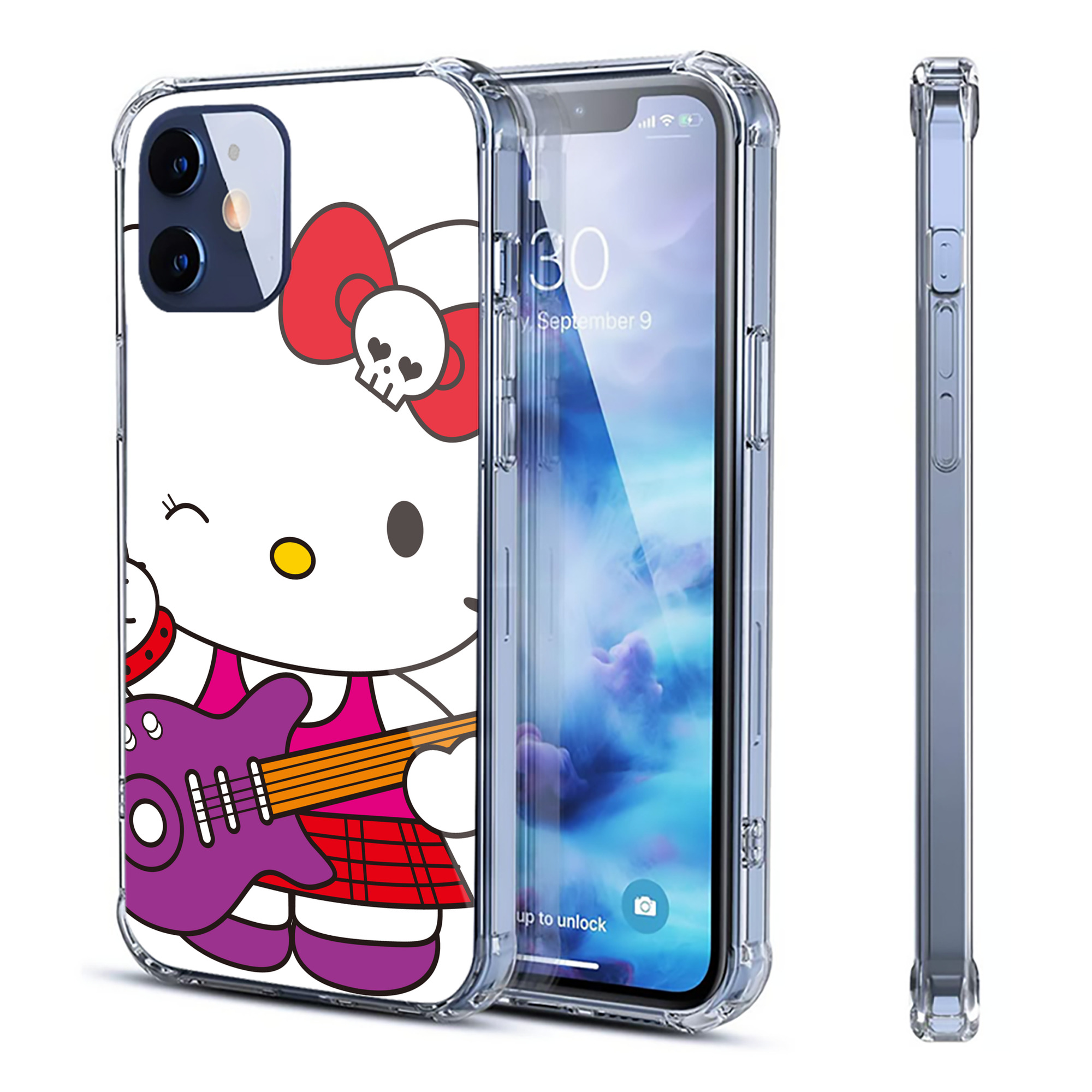 （画像用） Hello Kitty ハローキティ 【iPhone 12シリーズ対応】透明スマホケース（クリアソフトケース）